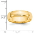 thumbnail image 4 of Primal Gold 14 Karat Yellow Gold 6mm Lightweight Comfort Fit Band Size 11, 4 of 7