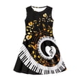 thumbnail image 3 of FOR U DESIGNS Piano Notes Tank Sundress Soft Round Neck Skater Dress for Girls 3-4Y Summer/Spring Teens Casual Sleeveless Princess Dresses Fashion Midi Dress, 3 of 6