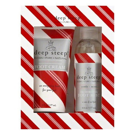 Deep Steep Foot Cream & Deodorizing Foot Mist, Candy Mint, 6 Oz