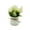 Milky White, variant on Scandinavian Style Potted Plant Three Roses Small Turned Rimmed Pot Bonsai Lifelike Simulation Plants for Home Decor