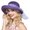 Purple, variant on EnJoCho Fashion Hat for Women's Bowknot Beach Sun Hat Foldable Fisherman Hat Summer Sunshade Sun Hat