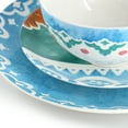 thumbnail image 4 of Spice by Tia Mowry Savory Saffron 18 Piece Round Fine Ceramic Dinnerware Set in Golden Blue, 4 of 5