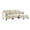 Beige-93 inches, variant on Hommoo 93-inch Cotton-Linen Velvet Texture L-shaped Sectional Sofa, 3 Seats Corner Sofa Set with Ottoman & Side Bag, Beige