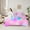 Pink Blue A, variant on Manfei Initial Letter L 7pcs Bedding Comforter Set,Kawaii Unicorn Queen Bedding Sets,Starry Sky Queen Sheet Sets For Girl,Breathable Bedroom Decoration Reversible