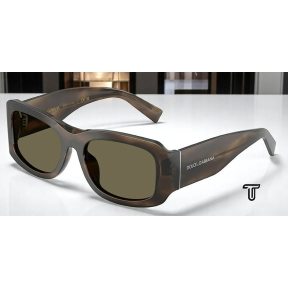 DOLCE & GABBANA DG4503 3200 3 Striped Tobacco Brown 57 mm Men's Sunglasses