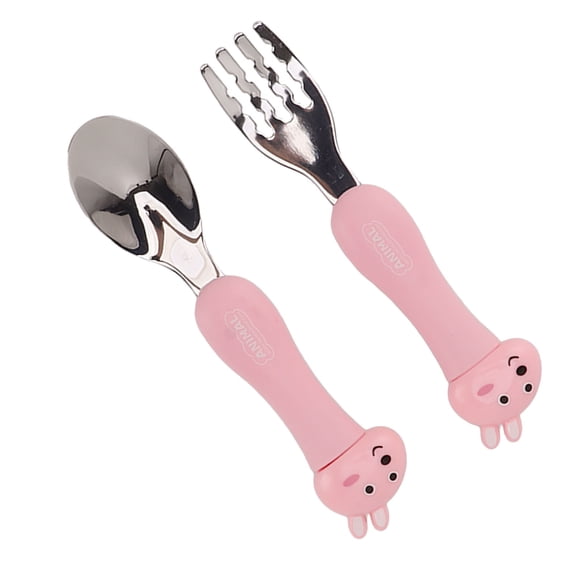 Tenedor de Dibujos Animados, Cuchara, Mesa de Animales, Cuchara, Animales, Vajilla de Acero, Para Ninos Pequeños, Juegos de Cubios