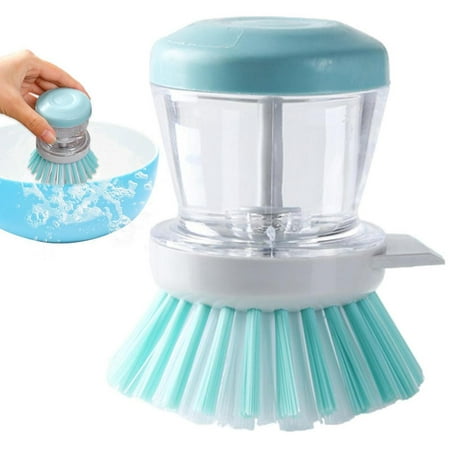 

Tohuu Dish Brush with Soap Dispenser Soap Dispensing Palm Brush Small Dish Brush with Soap Dispenser for Dishes Pot Pan Kitchen Sink Scrubbing honest