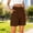 *Brown, variant on Women's Solid Color Slim Fit Work Shorts with Pockets ,Casual Summer Business Knee Length Short Brown,Women's Plus XXL