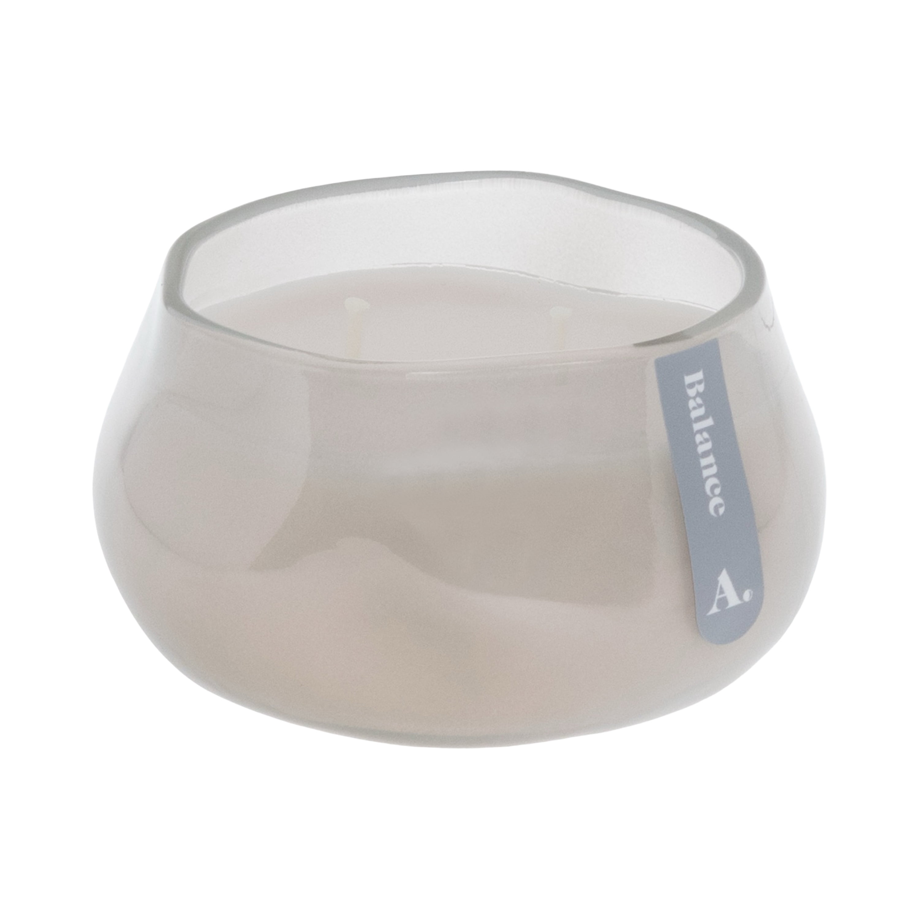 Allswell Balance (Balsam + Mahogany + Musk) Scented 1-Wick Organic Blown Jar Spa Candle 8oz.