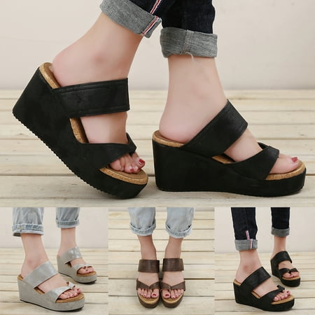 

Women Platform Wedge High Heels Sandals Ladies Summer Flip Flops Shoes Size5-10.5