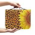 thumbnail image 2 of HELLHERO Sunflower Leopard Print Bible Cover, Protective PU Leather Church Bible Bag for Prayer Christian Prayer, Large Capacity Bible Covers, 2 of 12