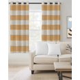 thumbnail image 2 of Burnt Orange Striped Blackout Curtains, Light Blocking Print Window Curtains, Farmhouse Vintage Stripes Thermal Insulated Window Drapes for Living Room Kitchen Cafe 2 Panels, 84"W x 84"L, 2 of 9