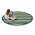 thumbnail image 1 of Joy Carpets Tapis Rond d'Intérieur pour Enfants Yipes Rayures 5 Pieds4 Pouces en Couleur Audacieuse, 1 of 1