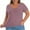 Purple, variant on Ohufall Short Sleeve Pajama Tops for Women Plus Size Solid Casual Crew Neck Sleepwear T-Shirts with Built in Bra Womens Stretch Loose Wire-Free Home Loungewear
