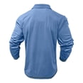 thumbnail image 6 of Men Cotton Polo Shirts Long Sleeve with Pocket Golf Shirts Shirts for Men Casual Work Athletic Collared T-Shirts Size 3XL Light Blue, 6 of 7
