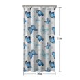 thumbnail image 5 of Blue Butterfly Pattern Shower Curtain 36"x72" ,Bathroom Decorative Shower Curtains Set with 12 Hooks,Modern Waterproof Washable Shower Curtain, 5 of 6