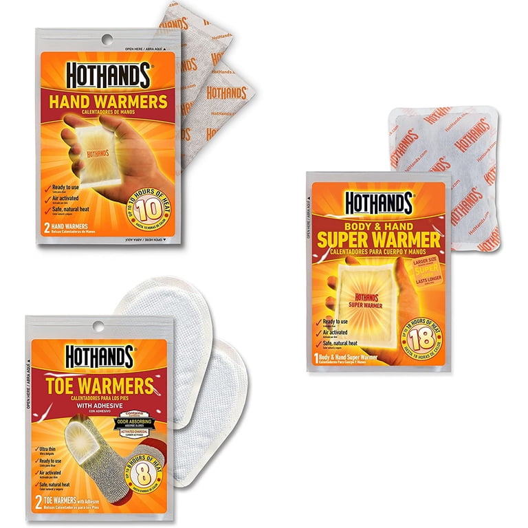 HotHands Lot De 3 Paires Chauffe-Mains - Jusqu'à 10 Heures De Chaleur Pour Sport Et Extérieur