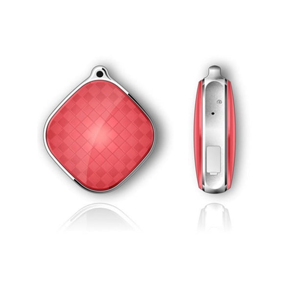 GPS Necklace Tracker for Kids,GPS + LBS + Wi-Fi Positioning,GPS Intercom Tracker Support SOS Call/History Track/Electronic Fence/Multi-Platform Monitoring,SIM Card Needed Red