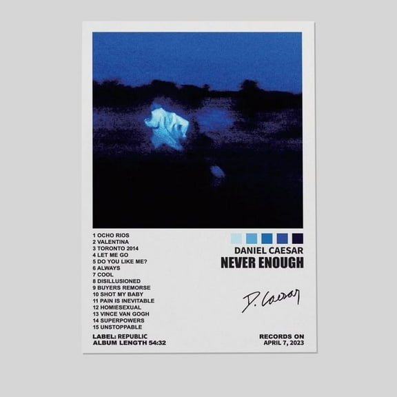 Daniel Caesar Never Enough Album Cover Music Poster Size 24''x36'' -Gategoo