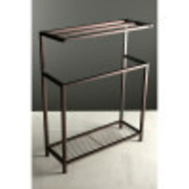 Oil rubbed bronze free standing towel rack hotsell