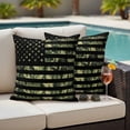 thumbnail image 5 of 2 Pack Outdoor Waterproof Throw Pillow Covers,American Retro Stars and Stripes Flag Decorative Square Pillow Case Patio Pillowcases for Chair Couch Sofa 16x16in, 5 of 9