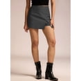 thumbnail image 6 of Skirts for Women Trendy High Waisted Corduroy Mini Skirt with Shorts Gray L, 6 of 9