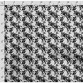 thumbnail image 4 of Soimoi Floral Printed, Cotton Fleece, Fabric by The Yard Sewing DIY Stretch Fabric 56 Inches Wide, WarmFabric for Hats, Coats, Gloves, Blankets, White & Black, 4 of 5