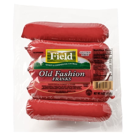 Field Old Fashion Franks, Fully Cooked Hot Dogs, 14 oz, 5 Count