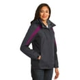 thumbnail image 4 of Port Authority Ladies Colorblock 3 in 1 Jacket-L (Magnet Grey/ Black/ Very Berry), 4 of 5