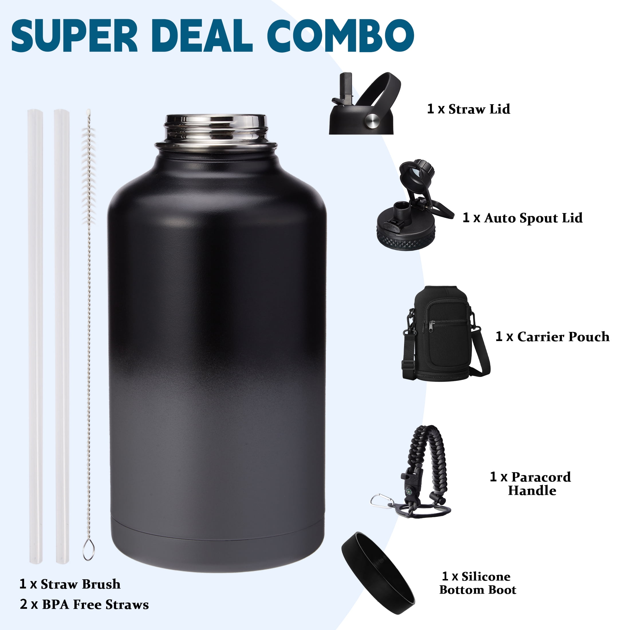 Paracord Handle Yeti 64 Oz Handle Trebo Water Bottle Water Bottle