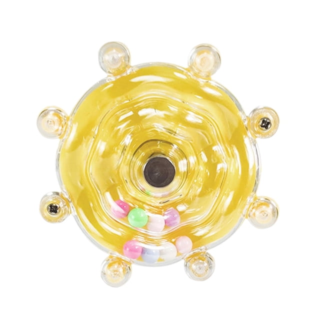 Guardoinrt Parrot Rotary Wheel Rattle Bird Parakeet Toy for Macaws Lovebirds Cockatiels Yellow