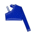 thumbnail image 5 of Hansber Girls Party Fancy Vest Hip Hop Jazz Dance Tops Athletic Shirt Ballet Dancewear Cheerleading Uniform Blue 10, 5 of 6