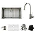 thumbnail image 1 of 32 in. Single Stainless Steel Kitchen Sink in Satin Nickel, 1 of 7