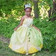 thumbnail image 4 of Déguisements de Princesse Tiana de Luxe Robe pour Petites Filles Robe Chic pour Enfants Cosplay Fête d'Halloween, 4 of 6