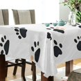 thumbnail image 5 of Yayeee Tablecloths 60" x 108" Rectangle Wrinkle Resistant Party Table Cover, Black Cartoon Cat Paw, 5 of 8