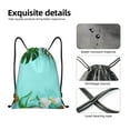 thumbnail image 6 of Easygdp Tropical Pineapple Drawstring Backpack, Beach Sackpack, Travel Sackpack Lightweight for Sports, Gym, Travel, Swimming - Small, 6 of 9