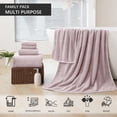 thumbnail image 6 of Covina Home 8 Piece Purple Taro Bath Towel Set Microfiber Bathroom Towel Set Ultra Soft Plush Oversized Towels Adult Luxury Bath Sheet, 6 of 9