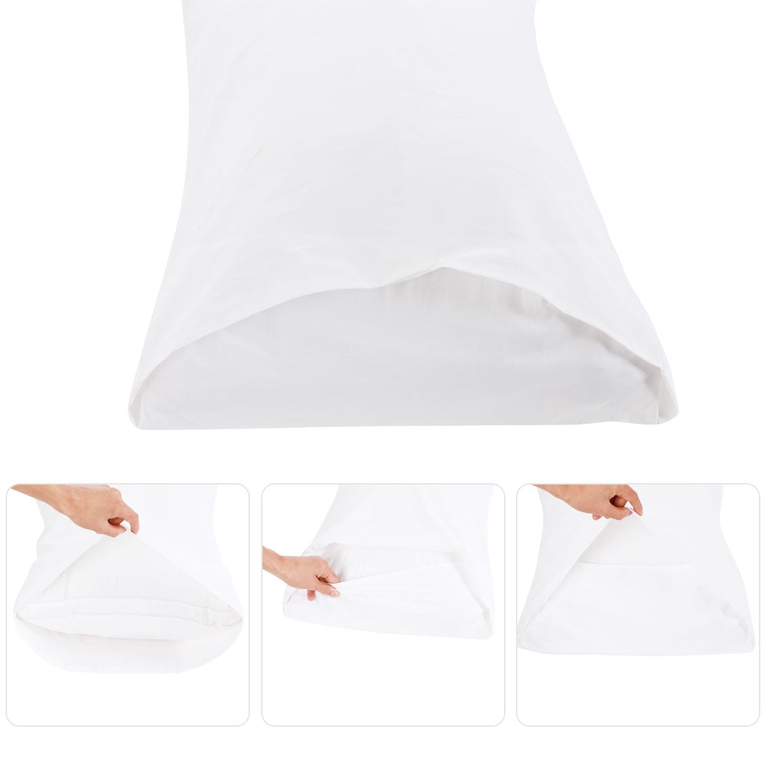 Unique Bargains 300TC Cotton Body Pillow Cover Case, 20" x 48"