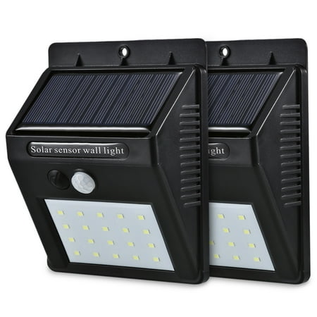 Types Of Patio 2PCS Solar Wall Light,Solar Motion Sensor Wall Light IP65 Waterproof for Outdoors Garden Patio Yard Garage Dim Type ()