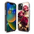thumbnail image 3 of MUNDAZE Apple iPhone XR Romantic Elegant Gold Marble Red Roses Double Layer Phone Case Cover, 3 of 5
