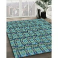 thumbnail image 3 of Ahgly Tapis Rectangulaire Lavable en Machine Intérieur Transitionnel Bleu Azur, 2 Pieds x 3 Pieds, 3 of 7