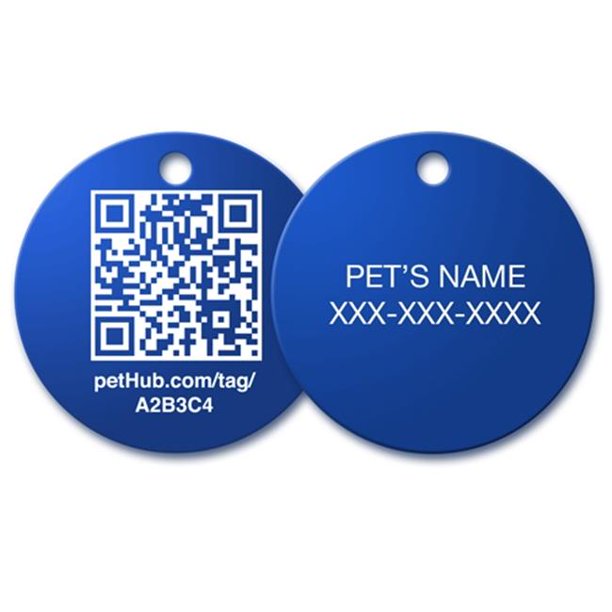 PetHub ALTFNL Aluminum Tag with Toll Free Found Pet Hotline Number
