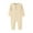 Beige, variant on MeetoTime Baby Boys Girls Solid Color Button Long Sleeve Jumpsuit Newborn Infant Crawling Rompers