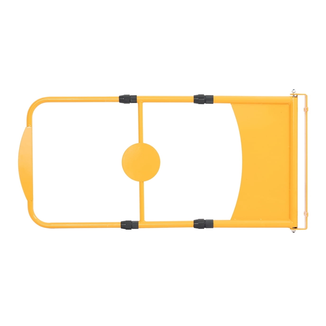 Universal Spring-Loaded Safety Swing Gate, Steel Self-Closing Safety Gate for Square / Round Post Mount, 24" to 40" W Adjustable Opening, Yellow