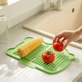 thumbnail image 5 of Kitchen Dish Drying Board, 13.78X10inch Countertop Dish Drain Board, Silicone Dish Drying Mat, Heat Resistant Kitchen Trivet Mat, Dish Rack Drip Tray Drain Board, Non-Slip Draining Trivet, 5 of 8