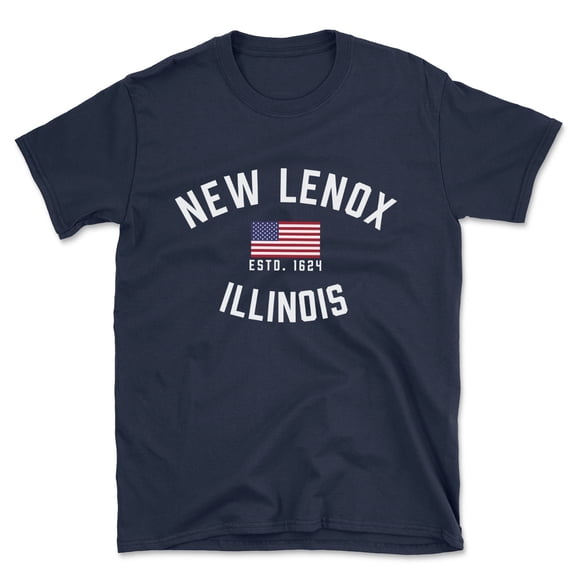 New Lenox Illinois Patriot Men's Cotton T-Shirt