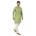 thumbnail image 3 of eloria Men's Tunic Jacquard Kurta Pajama Indian Traditional Suit Wedding Party Dress Set Party Wear Apparel, 3 of 6