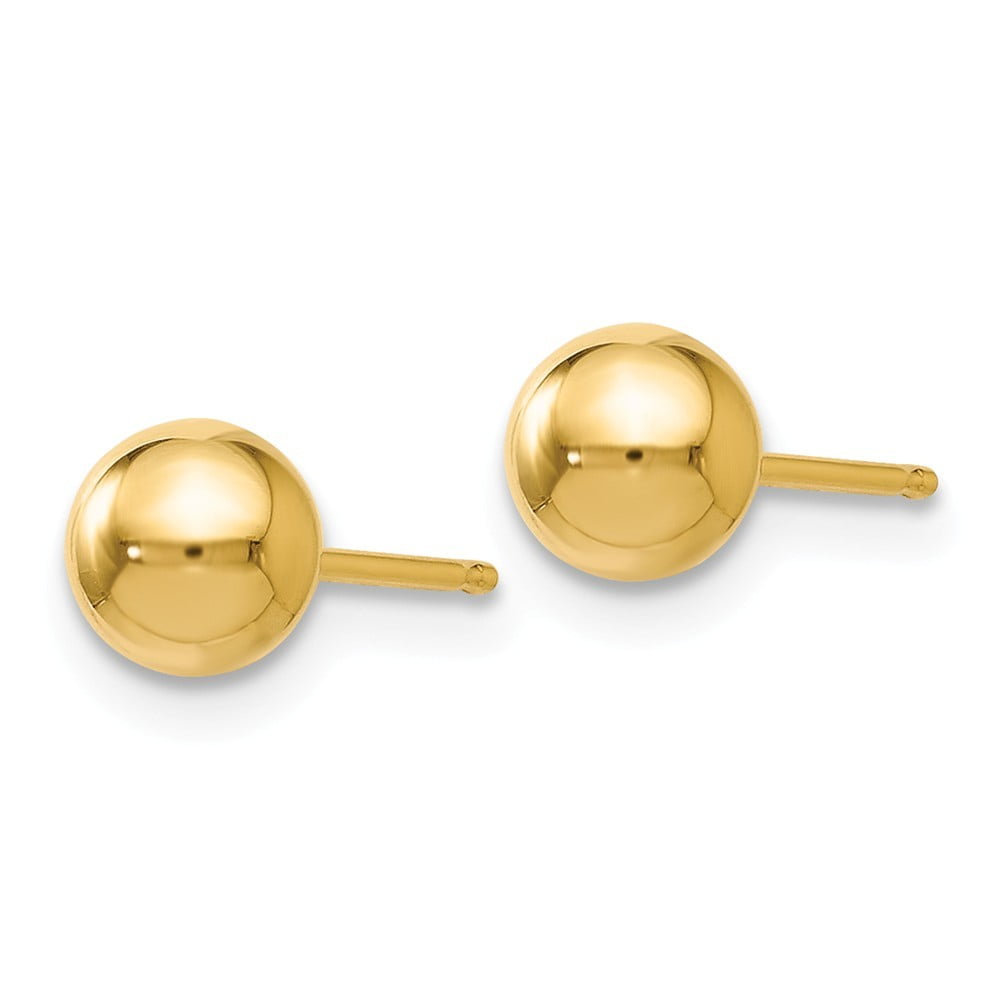 14K Yellow Gold Solid Threaded Screw Earring Post 18 Gauge Thick 0.375  Long USA - Findings Outlet