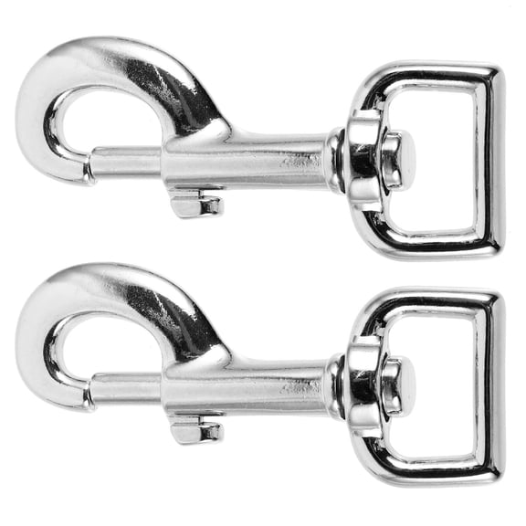 MIPCASE 2Pcs Durable Metal Dog Leash Buckles with One Hand Operation for Outdoor Use and Easy Clamping