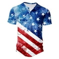 thumbnail image 5 of Black*Friday Discounted Items under $5 GaThRRgYP Independence Day Tee Shirt Mens,white blouse,Men's Printing Button Casual Short Sleeve Round-Neck Blouses Shirts Multicolor L, 5 of 5